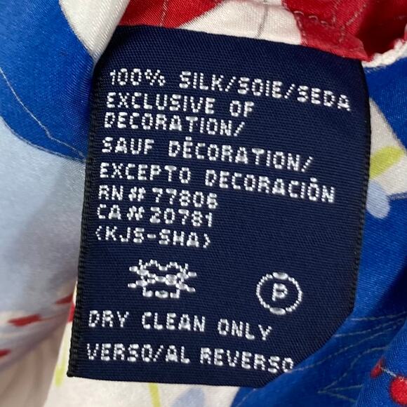 NWOT TOMMY HILFIGER Top Skirt Set 4 VTG Silk Floral Off Shoulder Short Sleeve - Picture 5 of 7